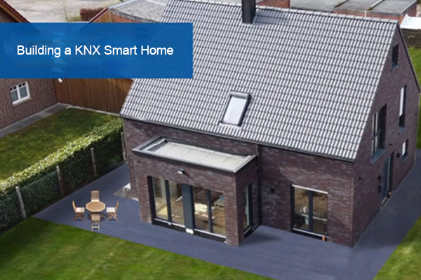 Aeriel view of a smart home by KNX 