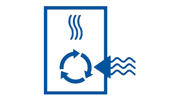Illustration of hvac air source heat pumps